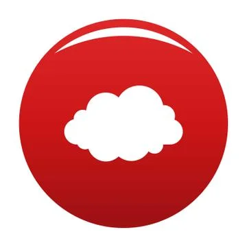 Wavy cloud icon red イラスト素材
