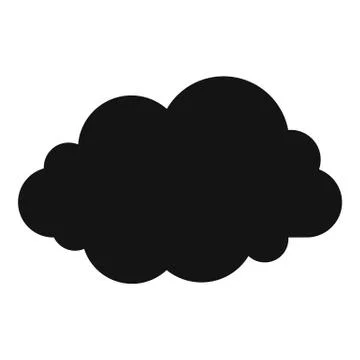 Wavy cloud icon, simple style. Stock Illustration
