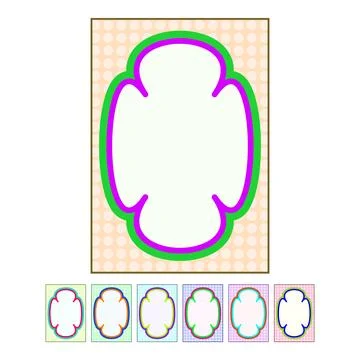 Wavy clover frame graphic for wedding invitation card Stock Illustration