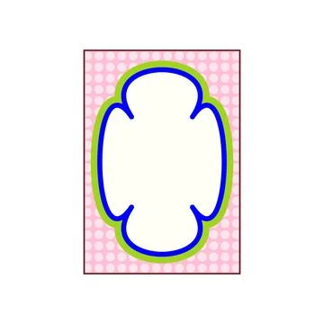 Wavy clover frame illustration for wedding invitation card Stock Illustration