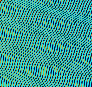 Wavy colored background with moire effect of sea breeze waves. Stock Illustration