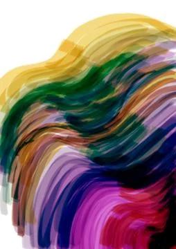 Wavy Colored Lines Abstract Background Ilustração Stock