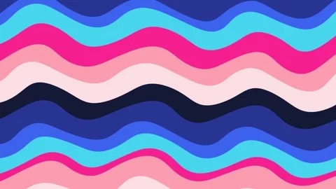 Wavy colorful abstract pattern background. 2d animation Stock Footage 342386894