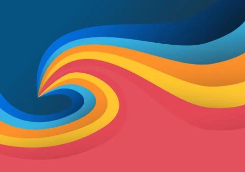 Wavy colorful background, gradient 스톡 일러스트