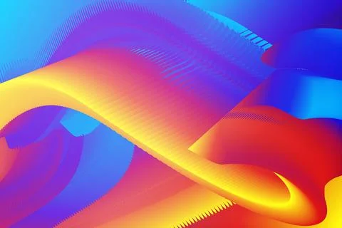 Wavy colorful overly gradient abstract art background design Illustrazione stock