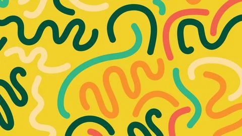 Wavy colorful squiggle background Stock Illustration