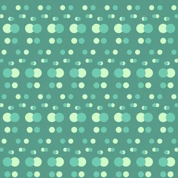 Wavy Columns Of Dots vector Repeat Seamless Pattern In Shades Of Green Stock Illustration