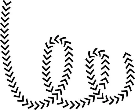 Wavy Curved Arrows Set – Hand Drawn Style Vector Illustration. Stock Illustration