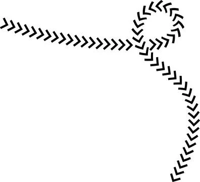 Wavy Curved Arrows Set – Hand Drawn Style Vector Illustration. Stock Illustration