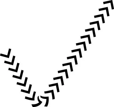 Wavy Curved Arrows Set – Hand Drawn Style Vector Illustration. Stock Illustration