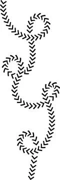 Wavy Curved Arrows Set – Hand Drawn Style Vector Illustration. Stock Illustration