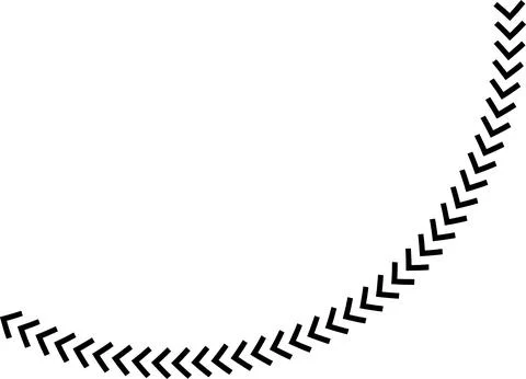 Wavy Curved Arrows Set – Hand Drawn Style Vector Illustration. Stock Illustration