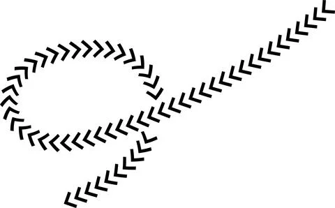Wavy Curved Arrows Set – Hand Drawn Style Vector Illustration. Stock Illustration