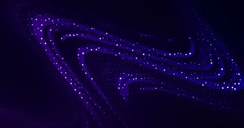 Wavy dark blue animated pattern with golden sparkle. 스톡 동영상 132924154