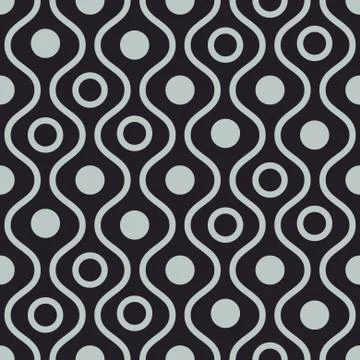 Wavy dark seamless vector pattern. 스톡 일러스트