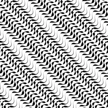Wavy diagonal parallel lines. seamless, repeatable monochrome pattern Illustrazione stock