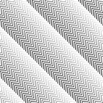 Wavy diagonal parallel lines. seamless, repeatable monochrome pattern Stock Illustration