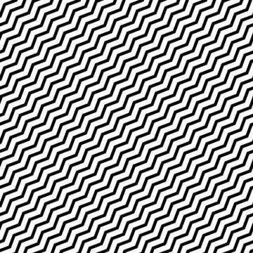 Wavy diagonal parallel lines. seamless, repeatable monochrome pattern Stock Illustration