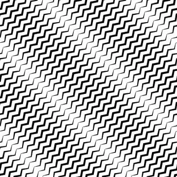 Wavy diagonal parallel lines. seamless, repeatable monochrome pattern Stock Illustration