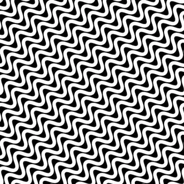 Wavy diagonal parallel lines. seamless, repeatable monochrome pattern Stock Illustration