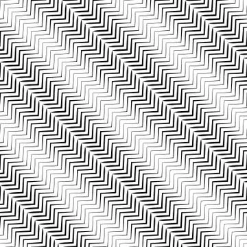 Wavy diagonal parallel lines. seamless, repeatable monochrome pattern. Stock Illustration