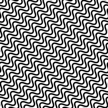 Wavy diagonal parallel lines. seamless, repeatable monochrome pattern Illustrazione stock