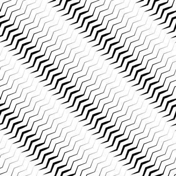 Wavy diagonal parallel lines. seamless, repeatable monochrome pattern. Stock Illustration