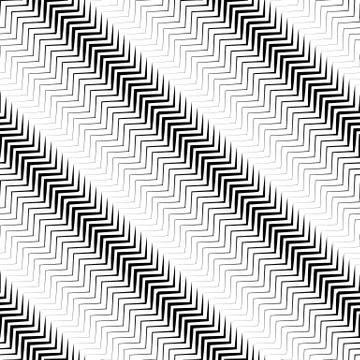 Wavy diagonal parallel lines. seamless, repeatable monochrome pattern. Stock Illustration