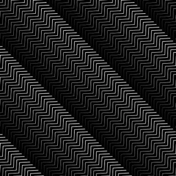 Wavy diagonal parallel lines. seamless, repeatable monochrome pattern. Stock Illustration
