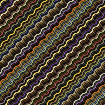 Wavy diagonal stripes seamless pattern in different shades of purple and green. Stock Illustration