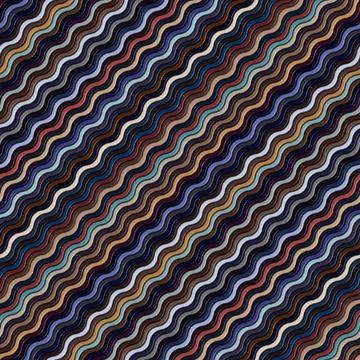 Wavy diagonal stripes seamless pattern in different shades of blue and brown. Stock Illustration