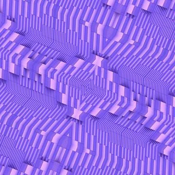 A wavy digital illustration of a complex geometric pattern. 3d rendering イラスト素材