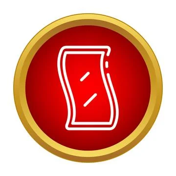 Wavy distorted mirror reflection line icon Stockillustratie