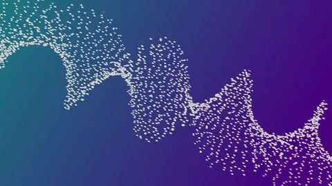 Wavy DNA Particle Stream Motion Background Stock Footage 318049181