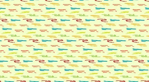 Wavy doodle seamless pattern. Bold ink lines ornament. Hand Stock Illustration