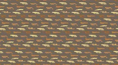Wavy doodle seamless pattern. Bold ink lines ornament. Hand Stock Illustration