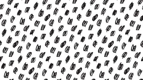 Wavy doodle seamless pattern. Bold ink lines ornament. Hand Stock Illustration