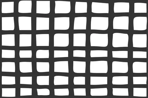 Wavy doodle seamless pattern. Bold ink lines ornament. Hand Stock Illustration