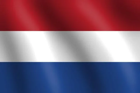 Wavy dutch flag illustration Stock Illustration