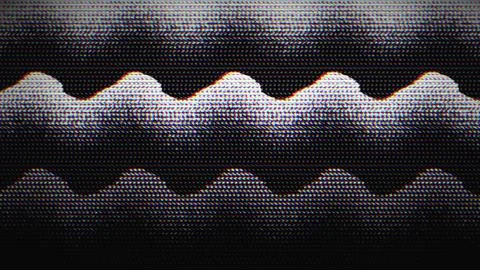 Wavy dynamic cyberpunk bad tv effect, noisy psychedelic iridescent background. Stock Illustration