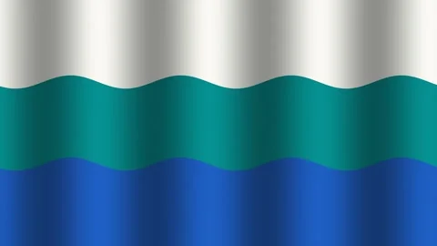 Wavy fabric design with blue and green colors for creative Stock Footage 338230427
