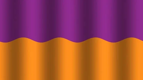 Wavy fabric pattern in purple and orange colors moving gently Stock Footage 339043377