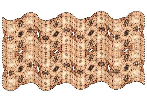 Wavy figure of brown-beige elements. Stock Illustration