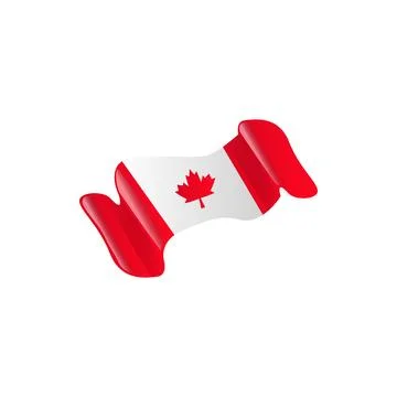 Wavy flag canada icon vector isolated Stock Illustration