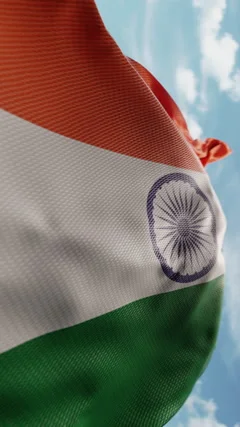 Flag of India Waving 3D Animation Close Stock Video Pond5