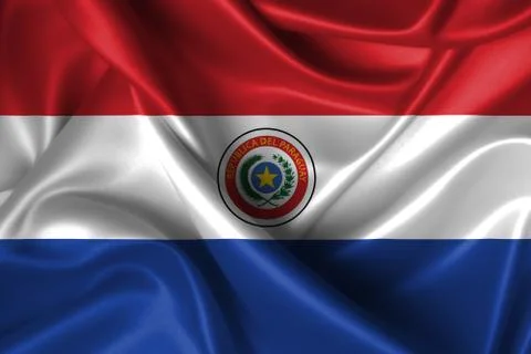 Wavy flag of paraguay イラスト素材