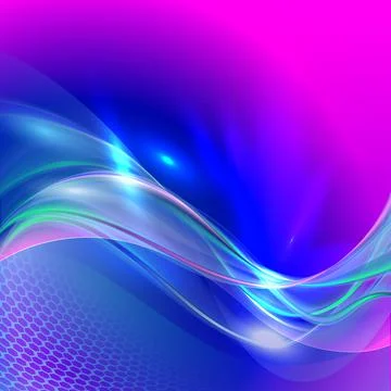 Wavy Flare With Hexagon Honeycomb Pattern Stock Illustration