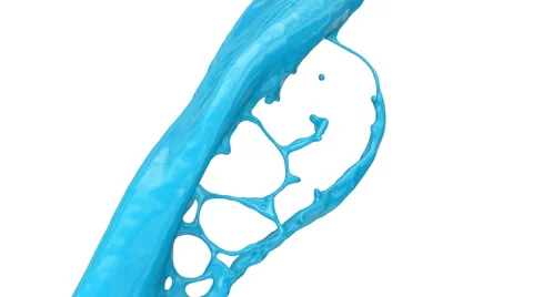 Wavy flowing paint changing in all colors, alpha channel included (FULL HD) Video stock 39997264