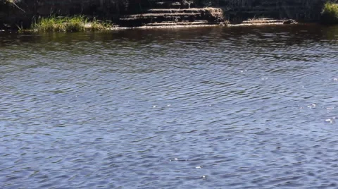 Wavy flowing river 10450 Stock Footage 43296469
