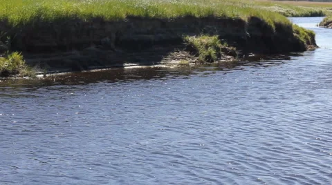 Wavy flowing river 10485 Stock Footage 47862195